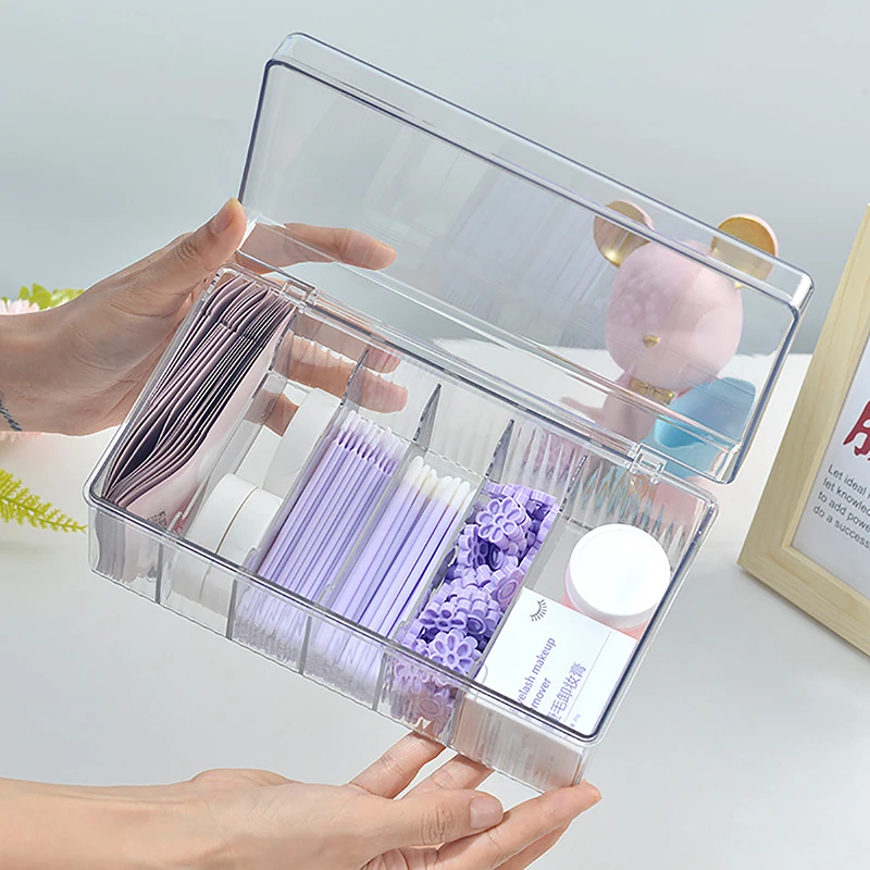 Grande Capacidade Eyelash Tool Storage Box, Eyelash Extension Tweezer Case, Ferramentas de maquiagem cosméticos, Lash Acessórios