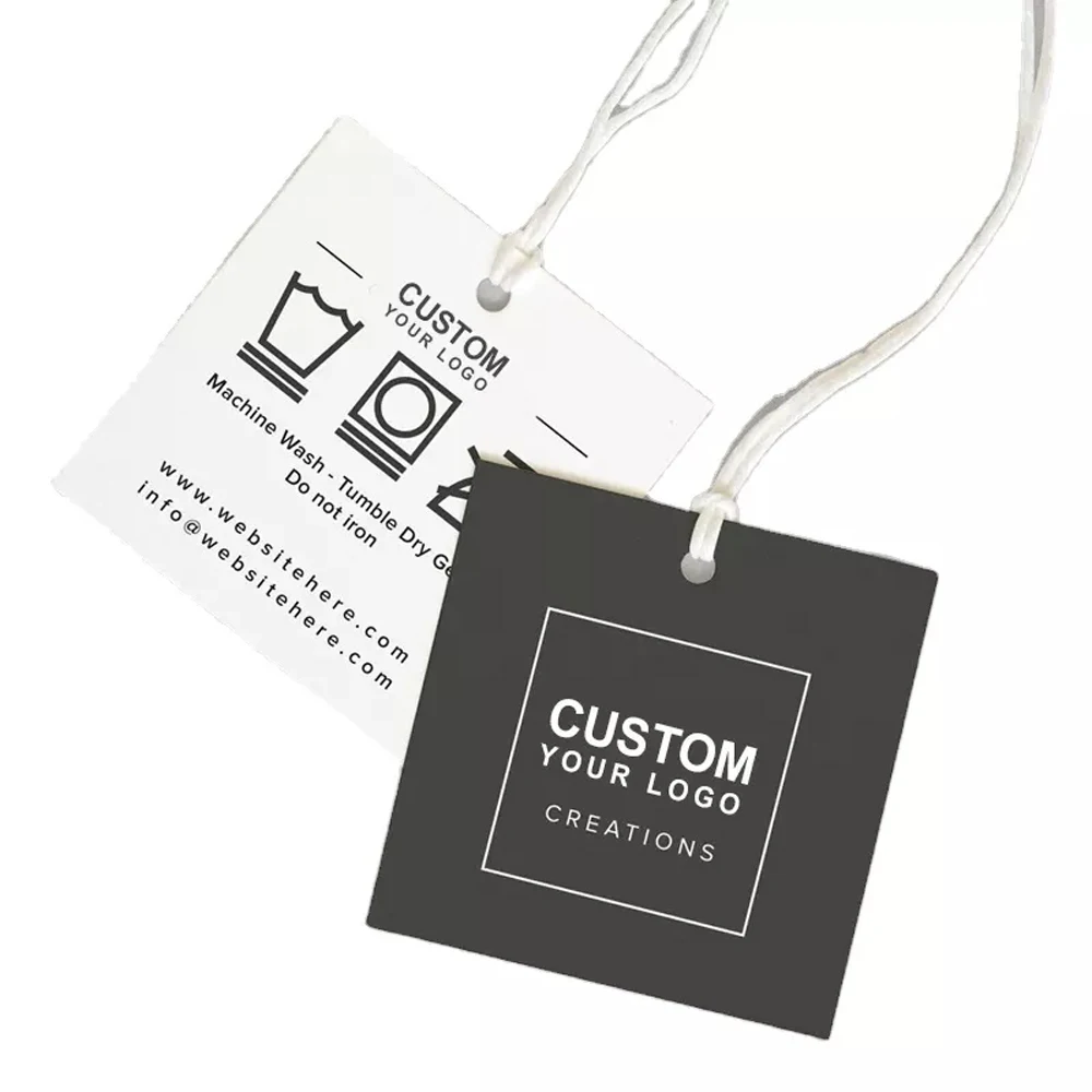 Custom Tags With Logo Private Tags Garment Hang Tag Paper Label Garment Tag Print Labels Kraft Tag Personalized