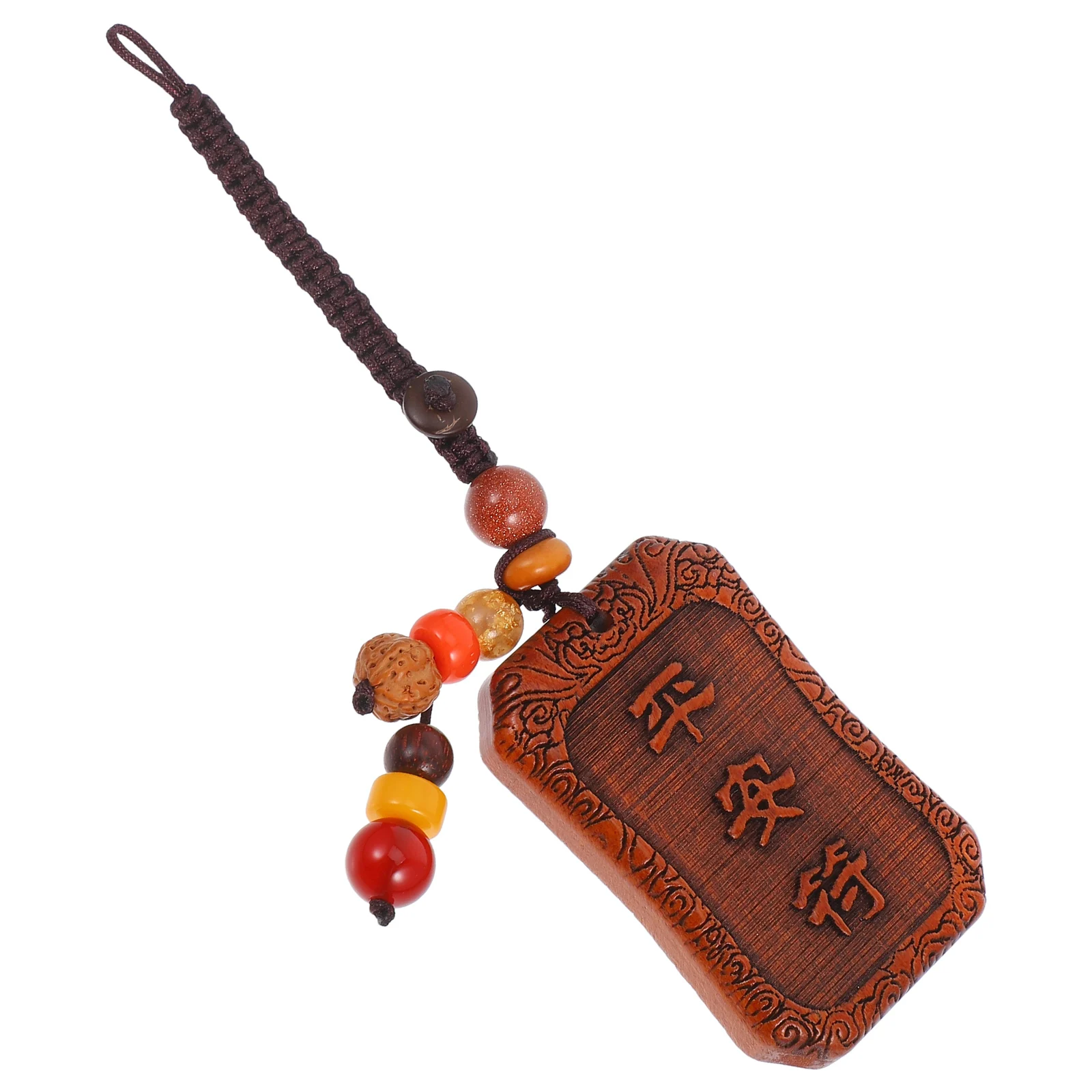 

Year of The Snake Keychain 2025 Wood Carving Hanging Pendant Decor Craft Ornament Key Ring Gift Key Accessories