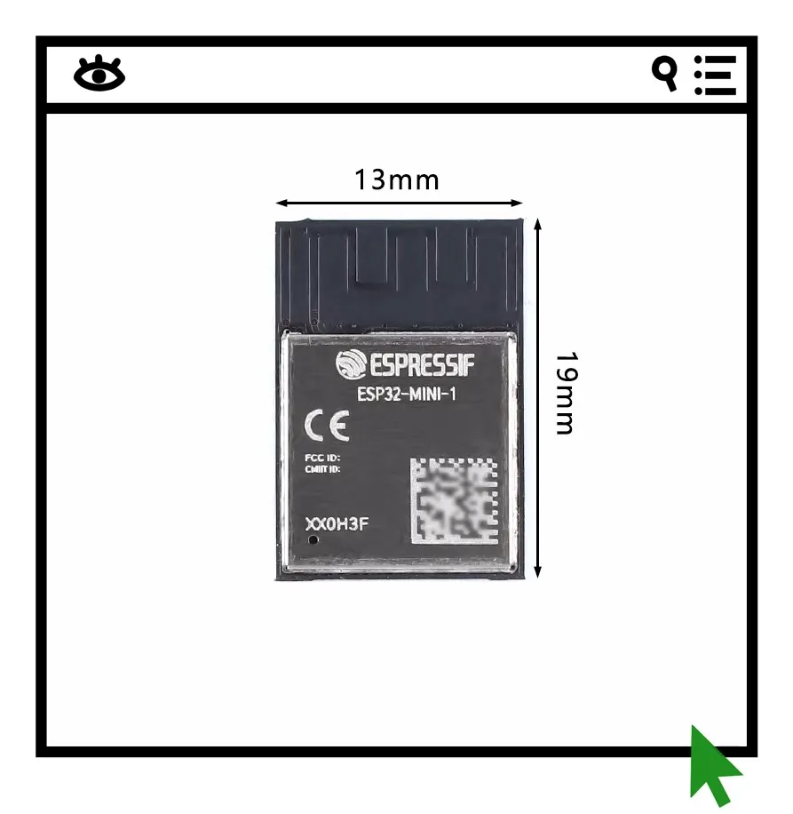 

2 шт. ESP32-MINI-1-N4 (4 МБ) двухъядерный 32-битный модуль Wi-Fi MCU для беспроводной связи в IoT-системах