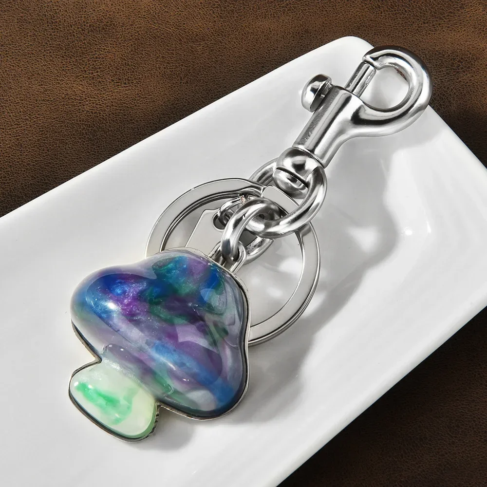 

Spherical planet luminous key chain pendant, creative colorful mushroom pendant, bag pendant