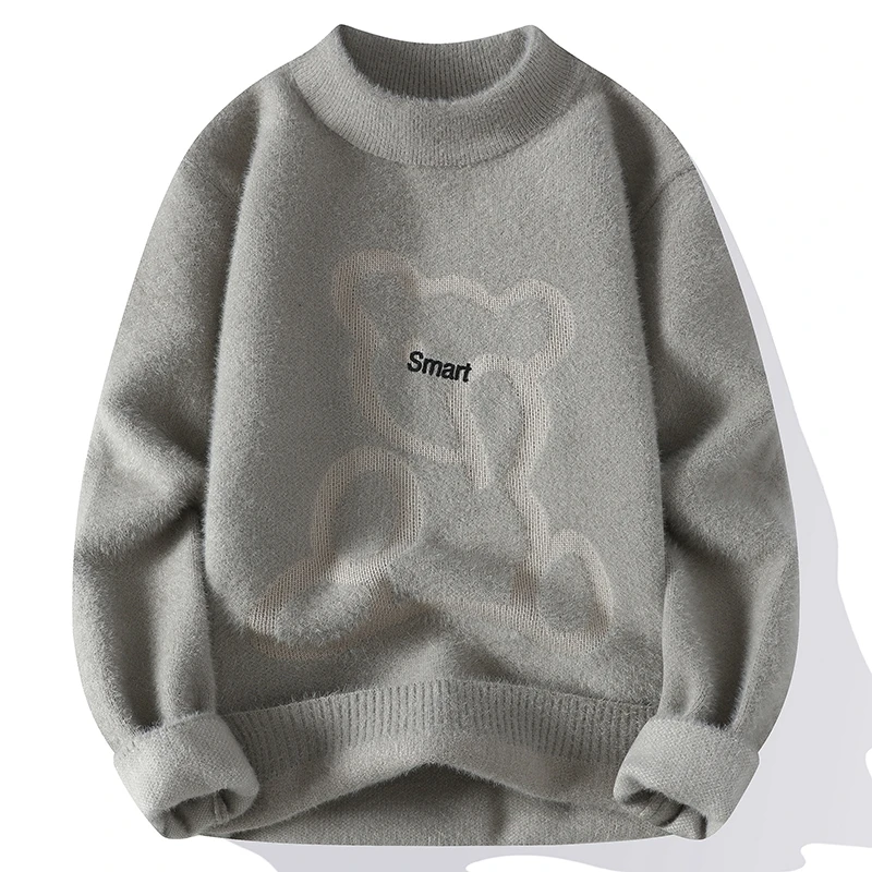 

2023 New Fashion Pattern Sweater Mens High End Slim Warm Cashmere Pullover Knitted Clothing Men Classic Hip Hop Winter Sweaters