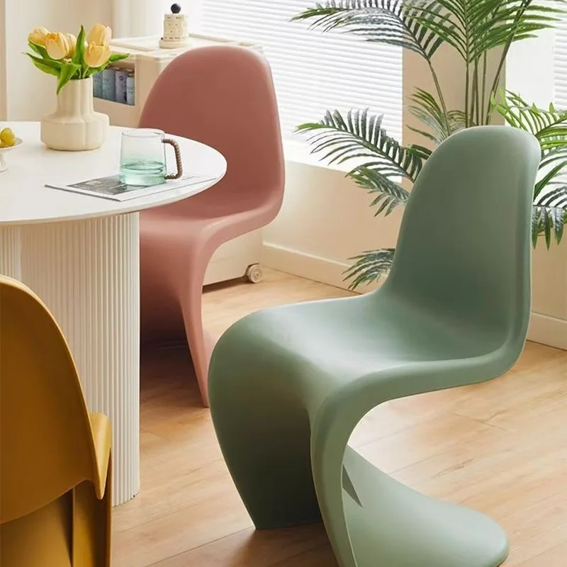 Celebrity Dining Tables and Chairs, Nordic Dining Chairs, Designers Can Stack Chairs, Backrests, Makeup Stool Trending Design image 2