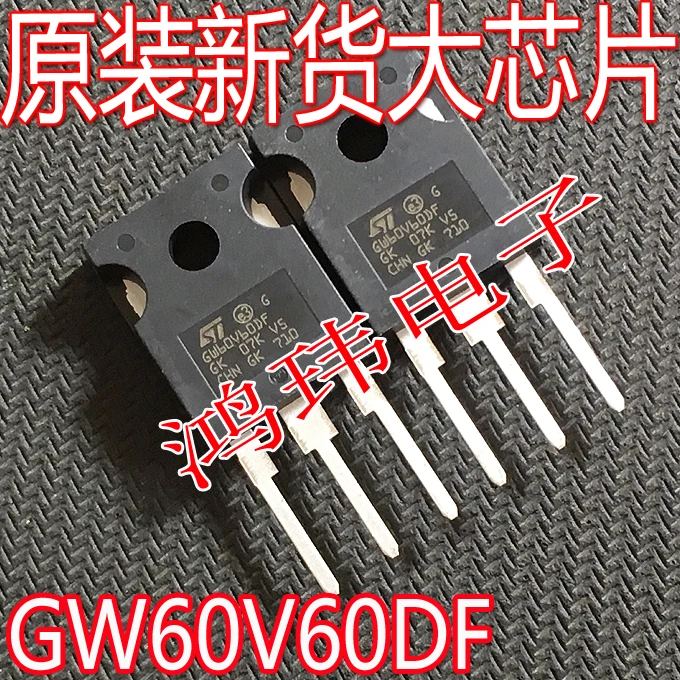 STGW60V60DF GW60V60DF TO-247 IGBT 600V 60A 10 Uds