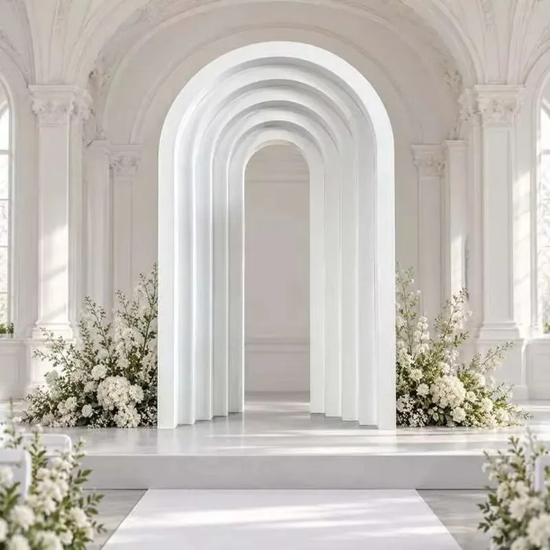 Artificial flower wall background wedding arch decoration layered flower panel photo background