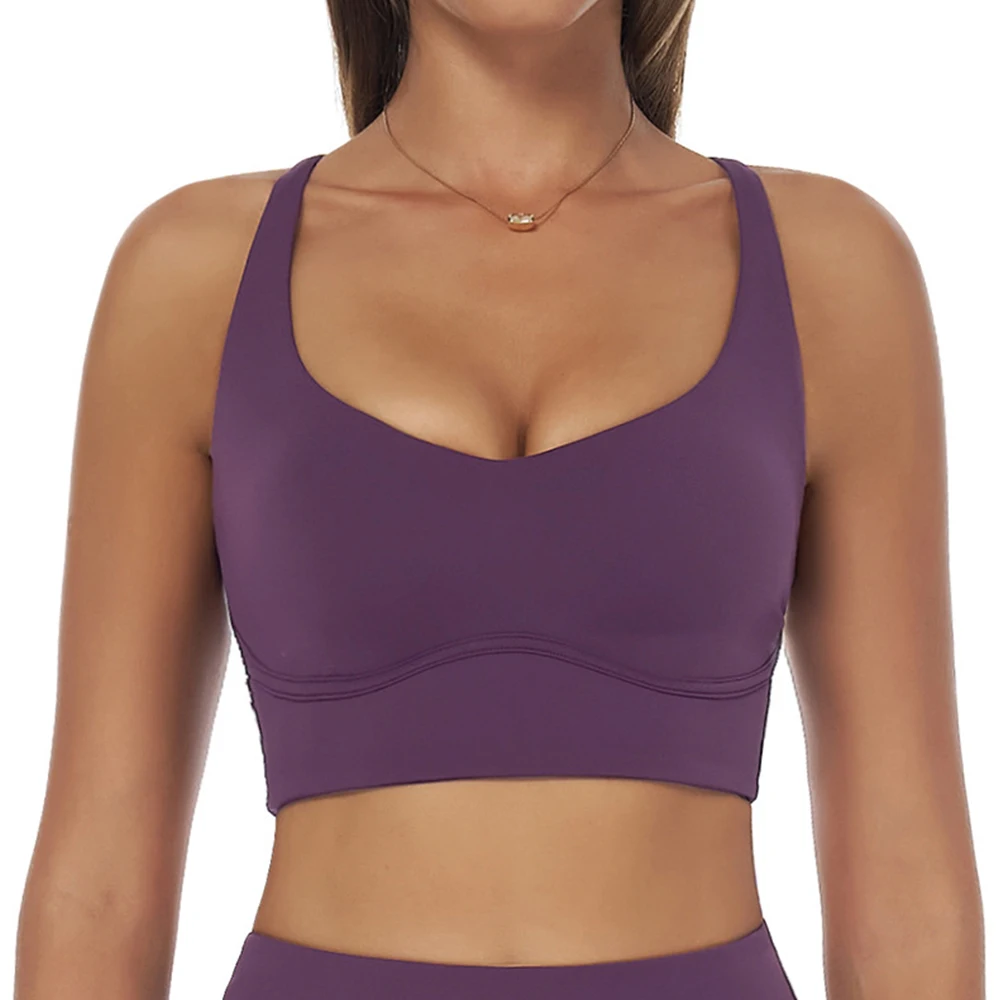 

Women Tops Sexy Back Cross Strap Sports Bra Anti-Sweat Breathable Push Up Workout Fitness Bra Beauty Yoga Bra Sports Underwear