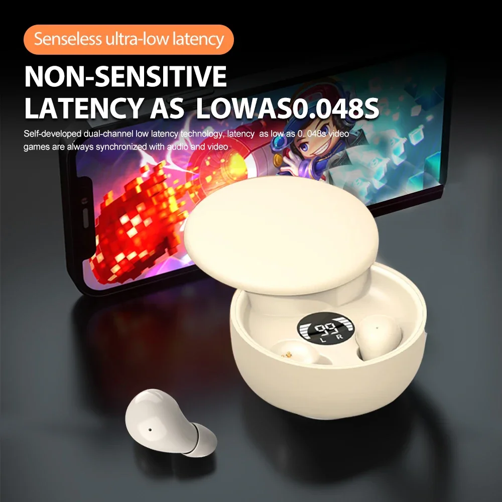 سماعات نوم صغيرة بلوتوث 5.4 سماعات لاسلكية غير مرئية سماعات أذن HIFI صوت ستيريو للحد من الضوضاء سماعات مقاومة للماء Mini Sleep Headphones Bluetooth 5.4 Earphones Wireless Invisible Earbuds