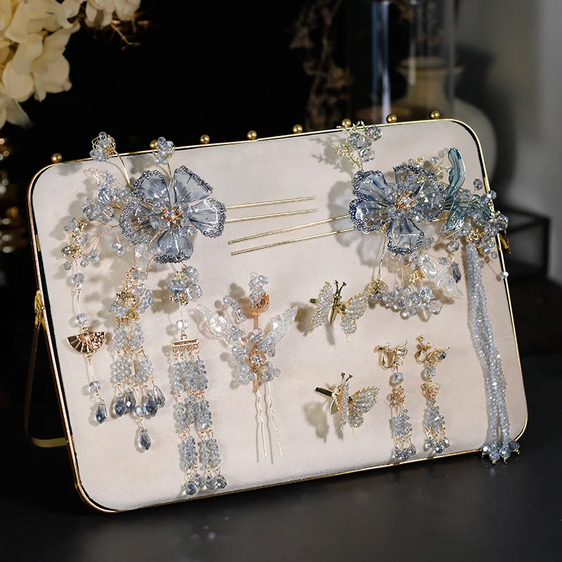 2025 غطاء الرأس الصيني الجديد Xiuhe إكسسوارات شعر الزفاف الكلاسيكية نمط الزفاف وإكسسوارات الملابس