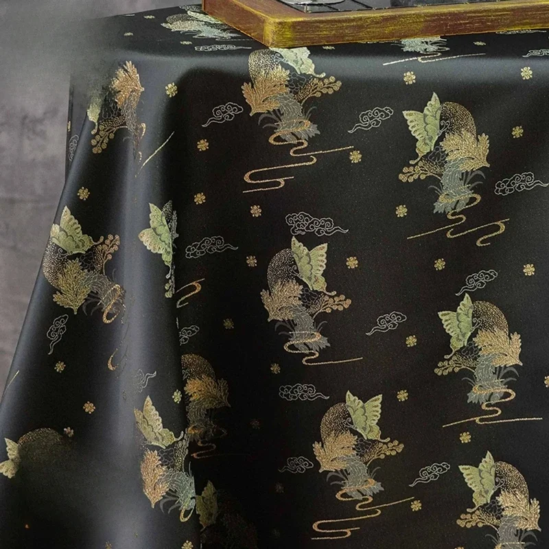golden-butterfly-brocade-fabric-for-cheongsam-vest-handbag-pillow-jacquard-textile-chinese-style-woven-material