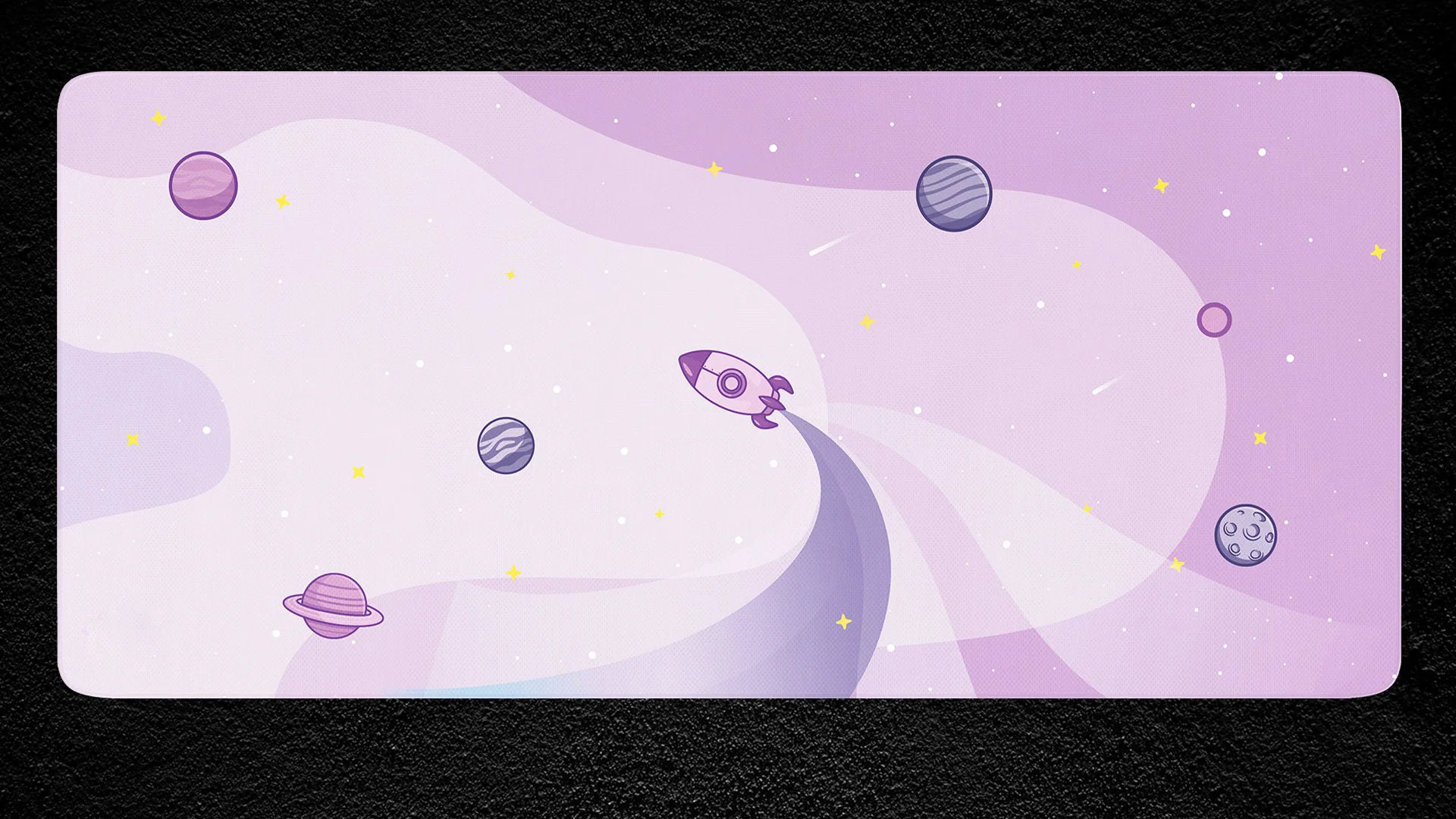 

Pink Space Deskmat, Office Decoration, Workspace Accessory, Home Office, Unique Gift for Her, Modern Desk Mat Kawaii Desk Pad