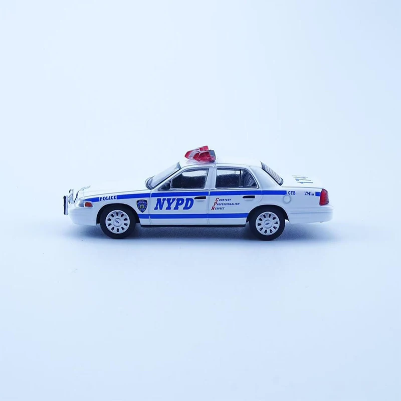 

596 1:64 Simulation Diecast Alloy Model Crown Victoria Police White Car Collection Child Gift Toy Christmas Gift 2024 New