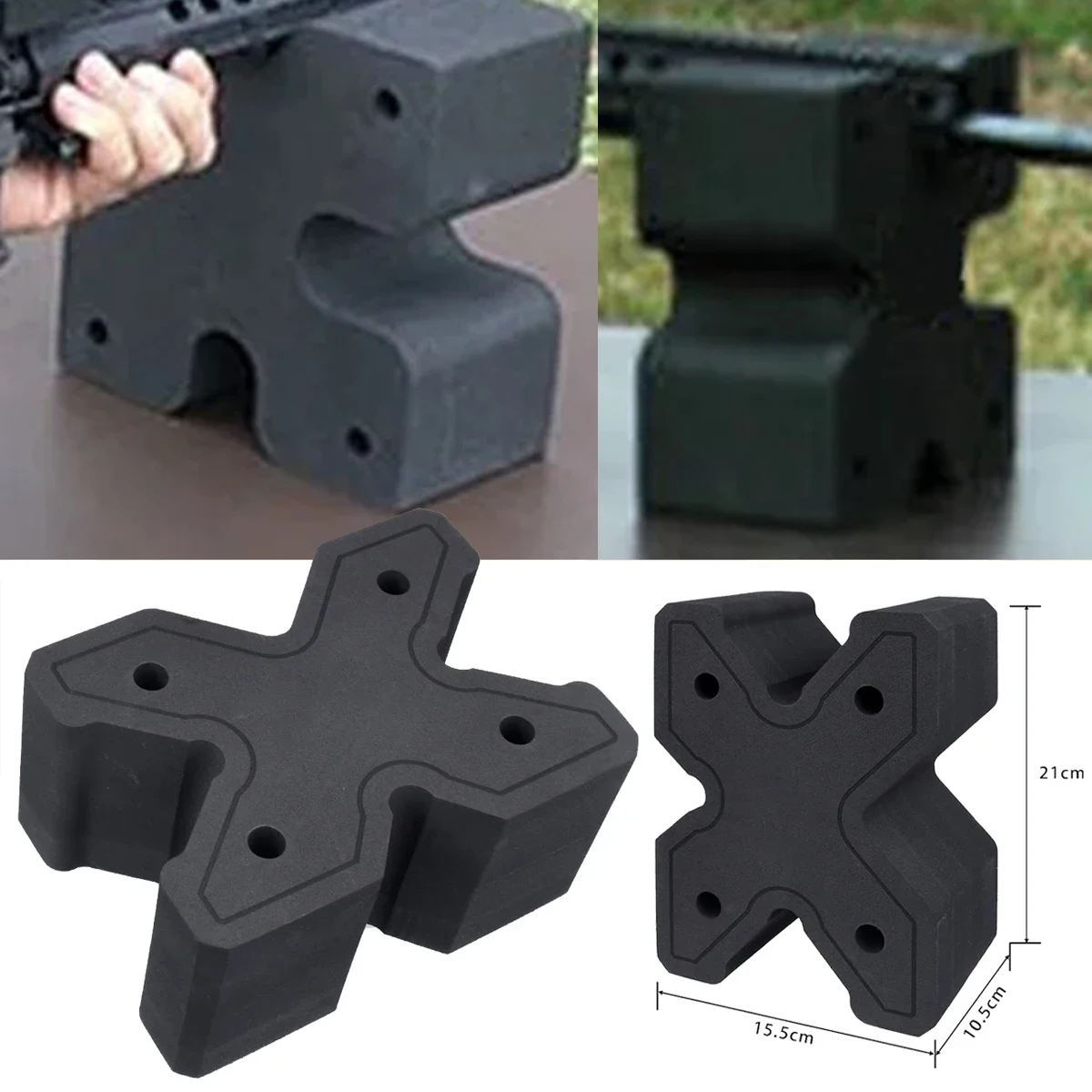 

S*ooting Bench X-Block Rest Block Mount Stand EVA Foam Adater Reduces Recoil Reduction Splashproof Oil-proof Lightweight Stable