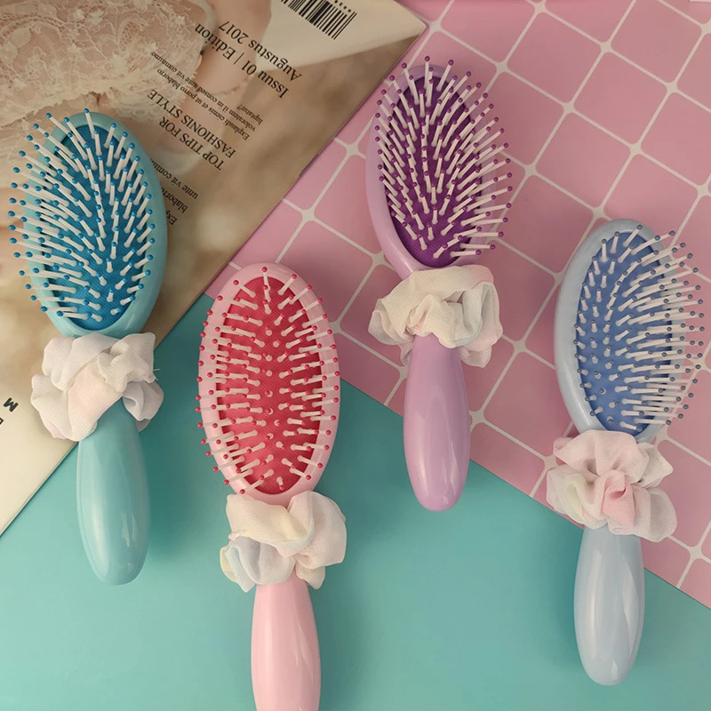 Disney Princess Air Cushion Massage Combs Ariel Jasmine Cartoon Figure Hair Rope Hair Brush Hairdressing Tool Children Girl Gift