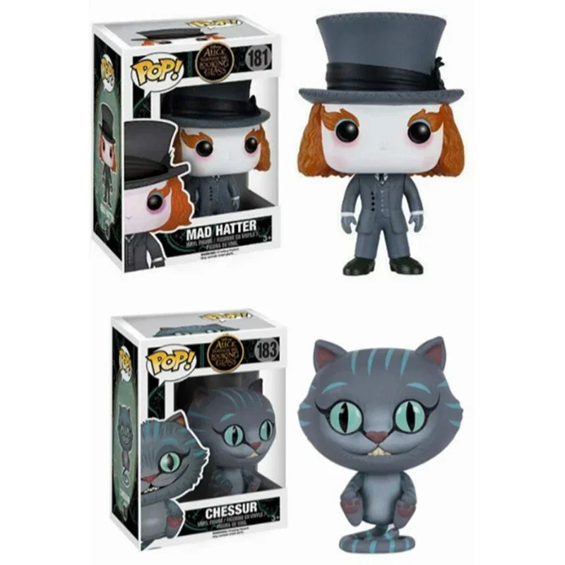 FUNKO POP Alice in the Wonderland Chessur #183 Cat MadHatter #181 Action Figures Model Toy
