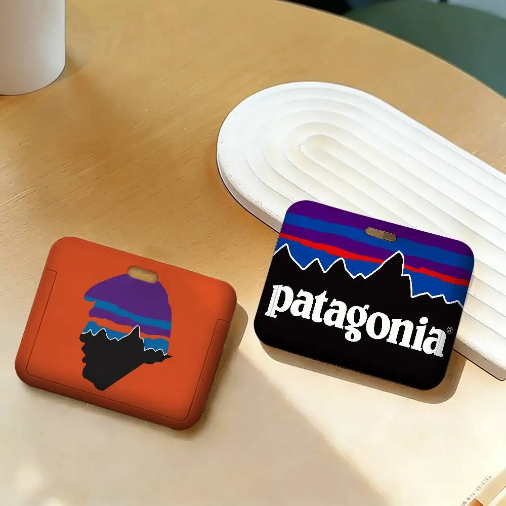 P-Patagonia Funda para tarjetas unisex, cordón para mujer, soporte para tarjeta de identificación de trabajo, soporte para tarjeta de identificación de trabajo, estuche para tarjetas