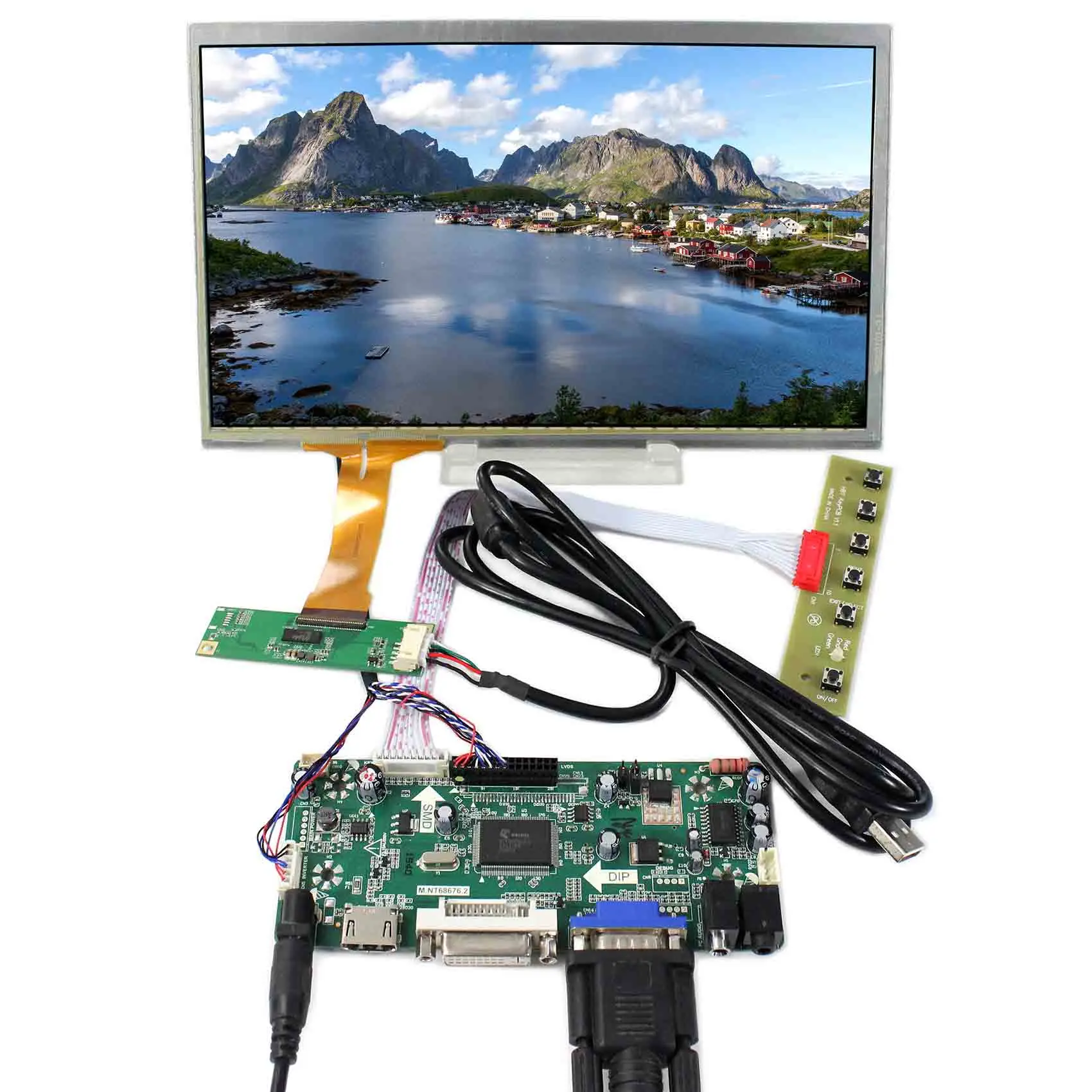 HD MI DVI VGA Audio LCD Controller Board 10.1