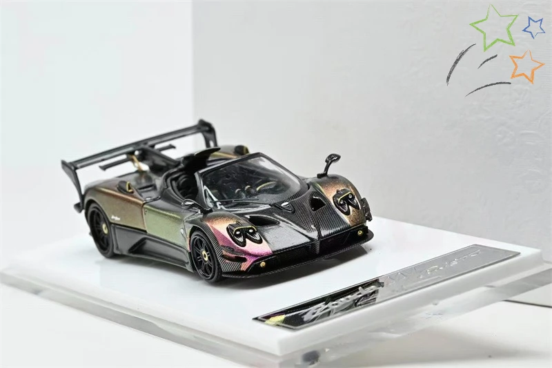 

Rhino Model 1:64 760 Pagani Zonda MY Chrome Chameleon Limited688 Alloy Vehicle Collectible Car Model