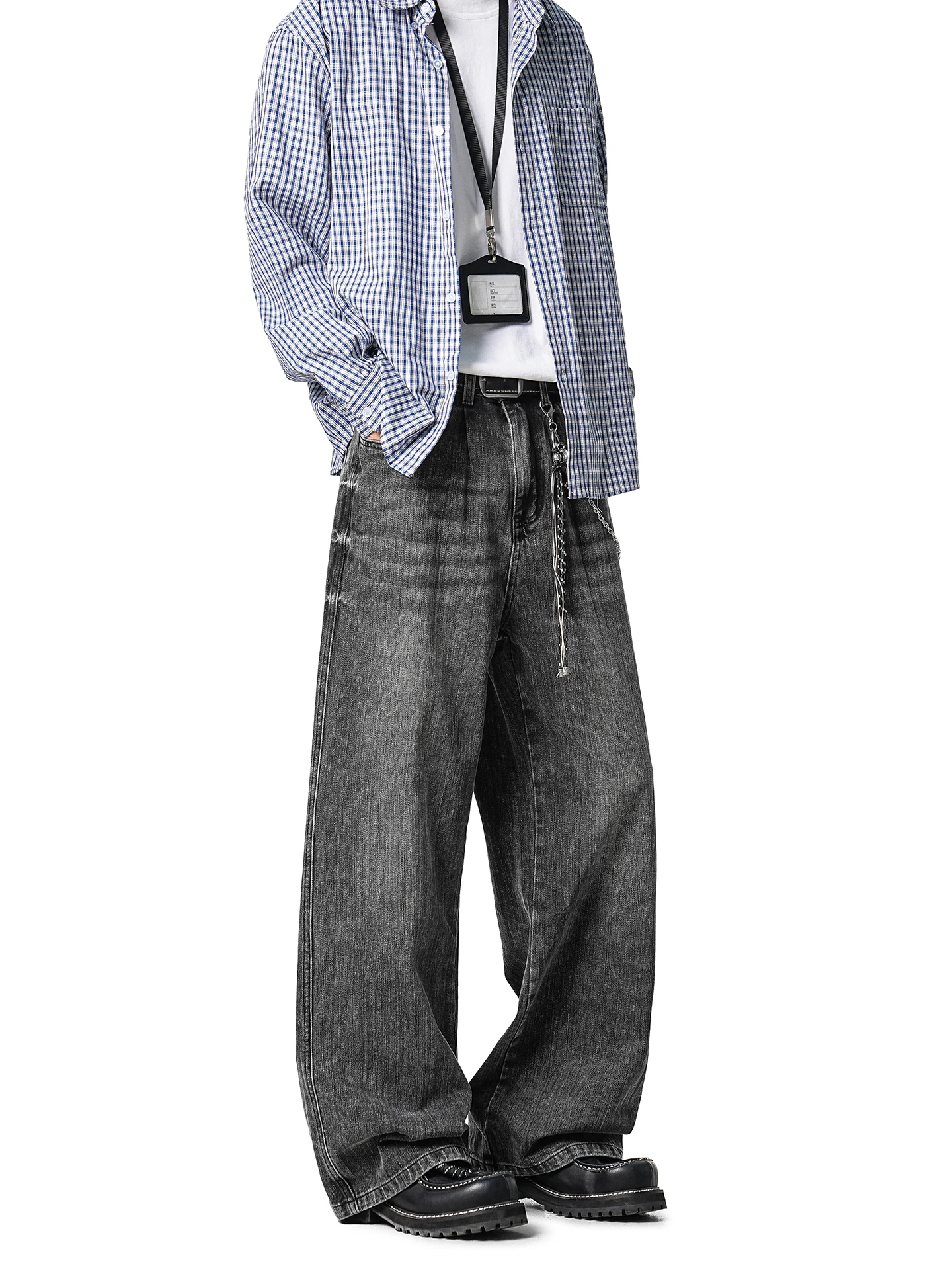 American Retro Men's Straight Leg Jeans CleanFit Commute Cotton Polyester Blend Wear Resistant mid Waist Zipper Fly Jeans