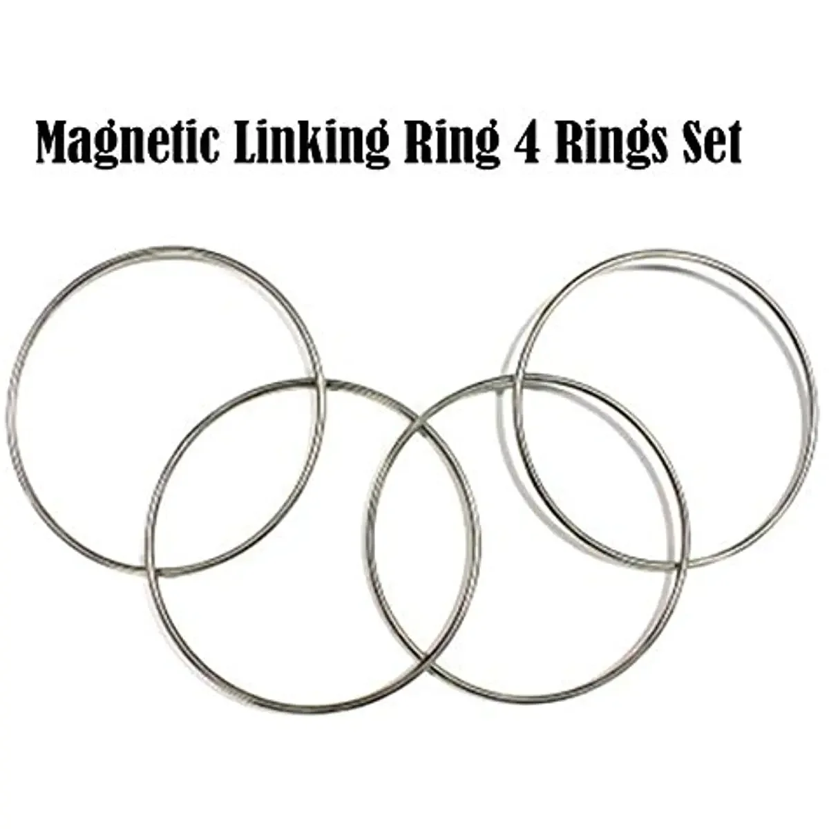 Chinese Linking Rings Set of 4 Metal Rings 30cm Magnetic Lock Stage Magic Tricks Magia Magie Magicians Prop Gimmick Illusion