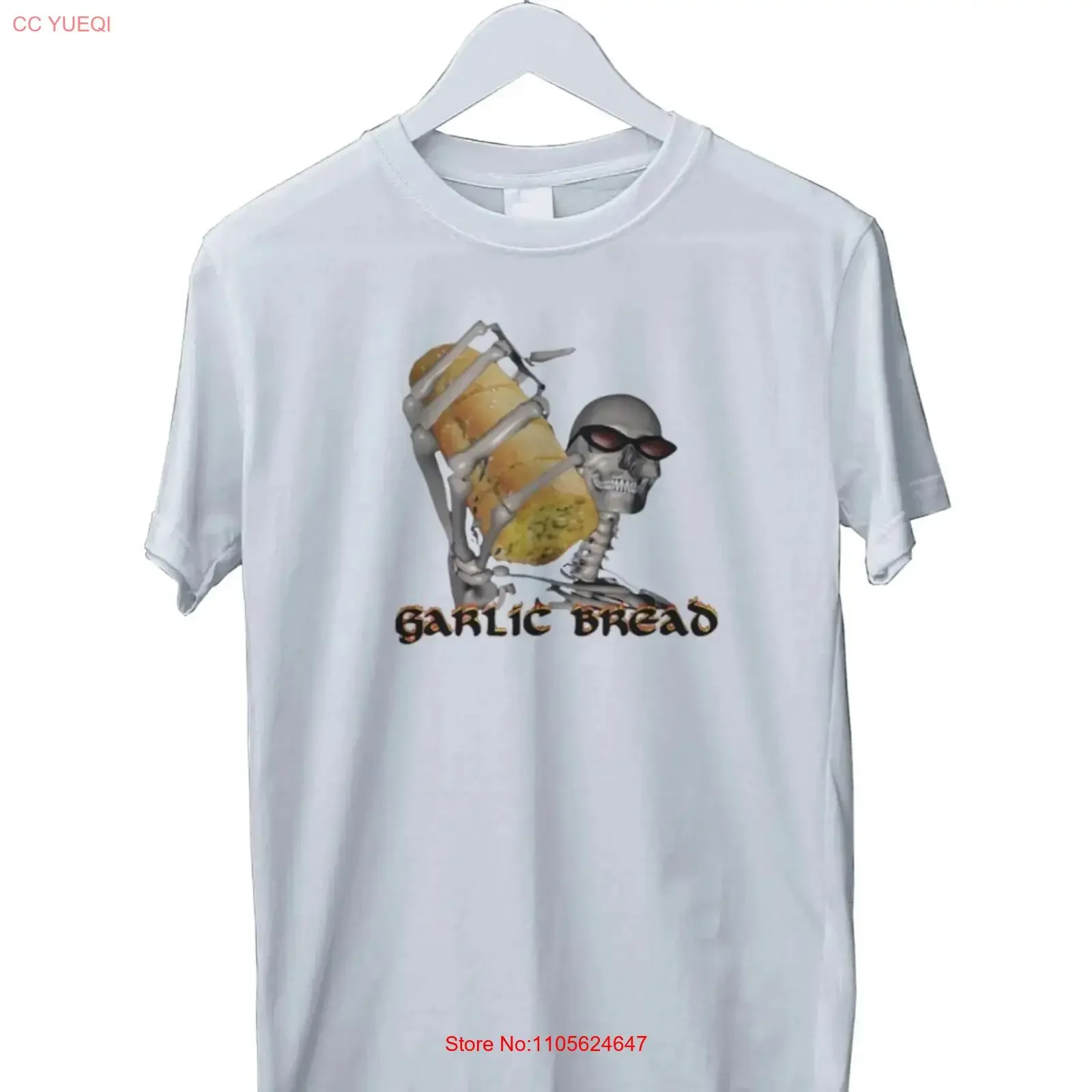 Garlic Bread Skeleton Dank Print Mens T Shirt S M L XL 2 3 4 long or short sleeves vintage Washed Breathable Stylish Stretched