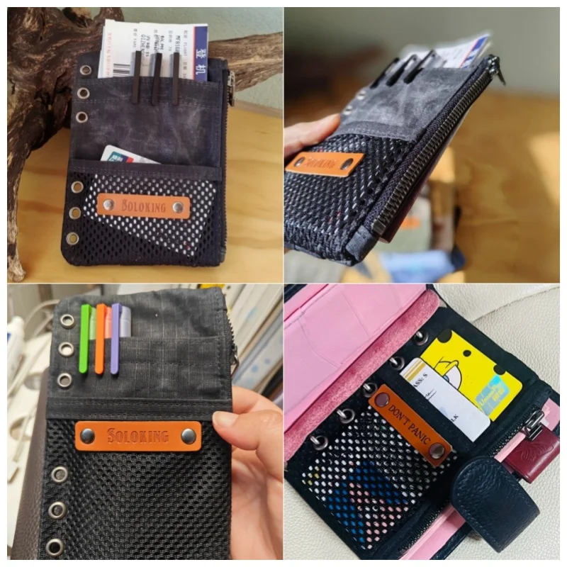 Notebook Loose-Leaf Storage Bags A5/A6/A7 Multifunctional Replaceable Canvas Inner Bag Passport Card Book Portable Painting Tool