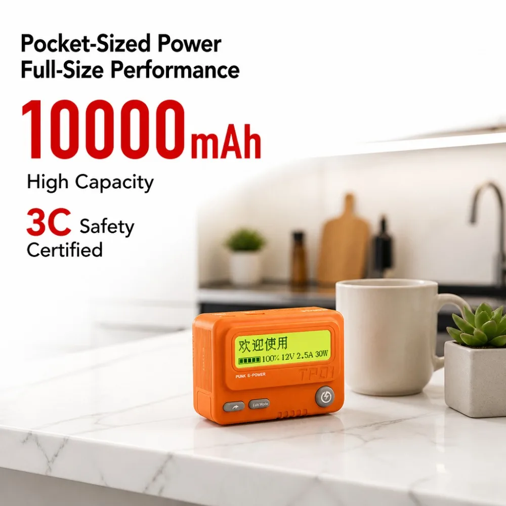 New 3C Certified 10000mAh Power Bank, Ultra-Compact Portable Charger, High-Speed USB-C Phone Battery Pack for Travel PowerBank