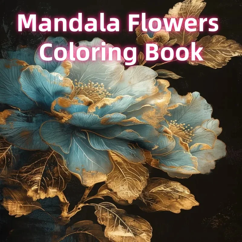 

30 pages mandala coloring book for adults, diy coloring book, painting supplies, gifts, oil painting, watercolor painting