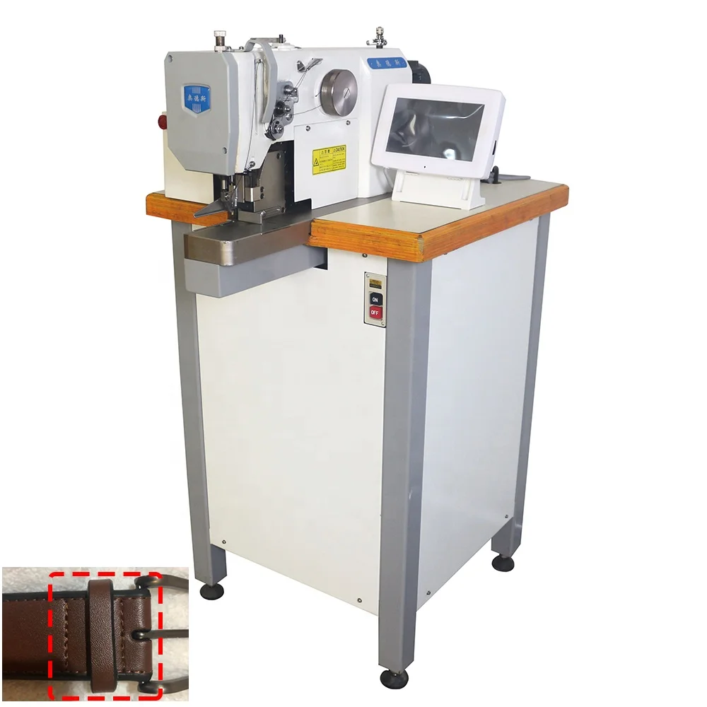 New Programmable Automatic Flat-Bed Belt Buckle Component Lock Stitch Sewing Machine With Motor And Gear For Leather Belts