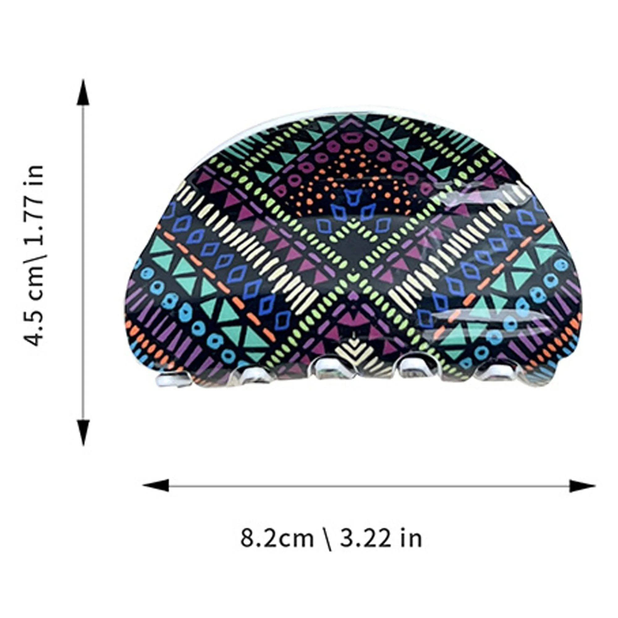 กิ๊บติดผมทรงโบฮีเมียน 2 ชิ้น ลายชนเผ่าแอซเท็ก สำหรับผู้หญิง กิ๊บอะคริลิกแข็งแรง สำหรับผมหนาและผมบาง