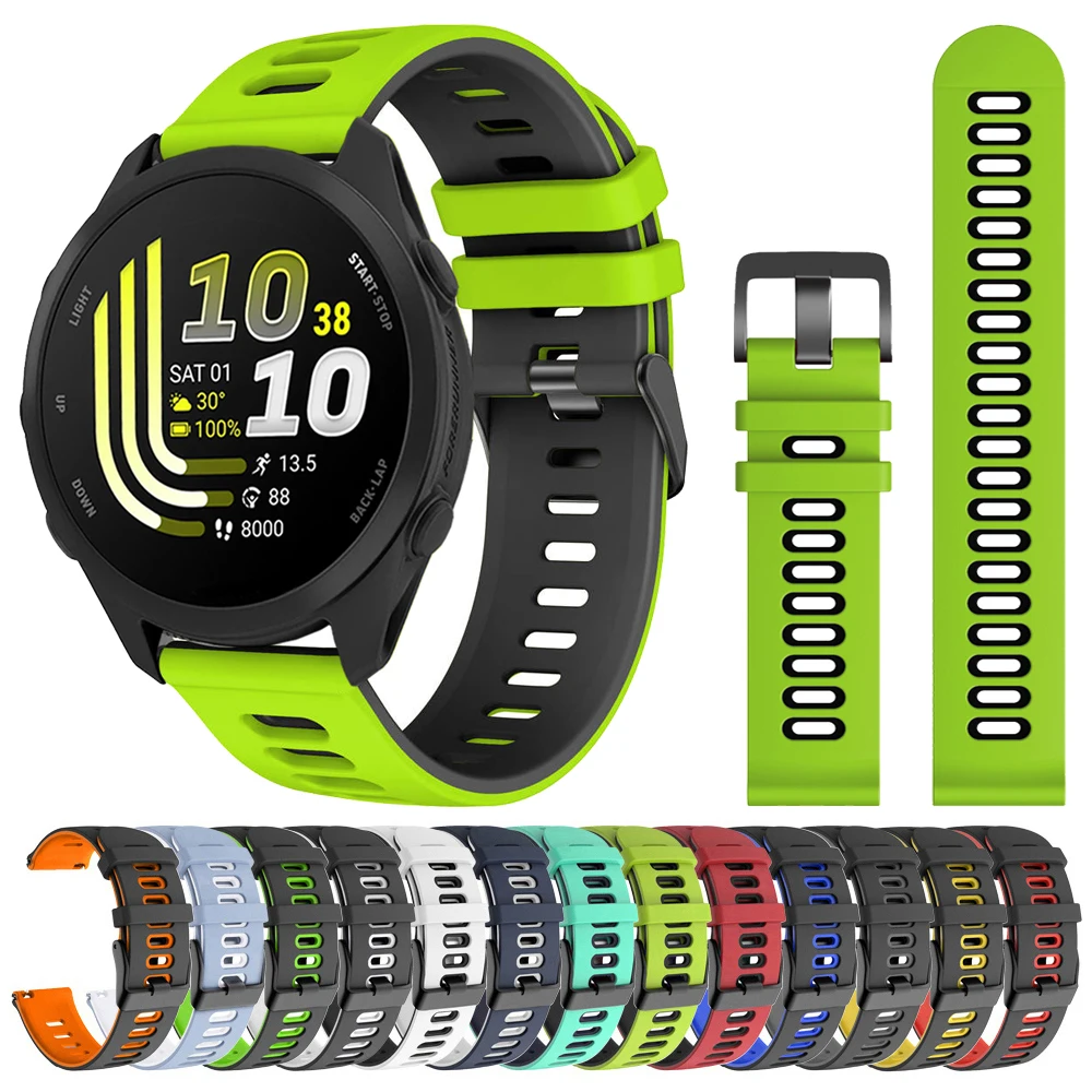 20mm 22mm Watch Strap for Garmin Forerunner 70 170Music 570 265 255 165 Rubber Band for Garmin Active 6 5 4/Venu 3 2 SQ Bracelet