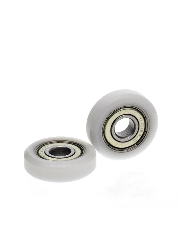 1Pc 8x29x8.5mm wrapped plastic bearing POM  nylon wheel flat large chamfer guide wheel silent Peilin bearing