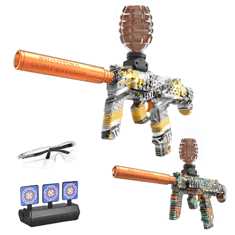 ปืนของเล่น MP7 ปืนอัตโนมัติไฟฟ้าสำหรับเล่นกลางแจ้ง ปืนยิงแบบสปอร์ต ปืนพกแบบอินเทอร์แอคทีฟ เกมปาร์ตี้ฤดูร้อน สำหรับเด็กและผู้ใหญ่ ของขวัญ