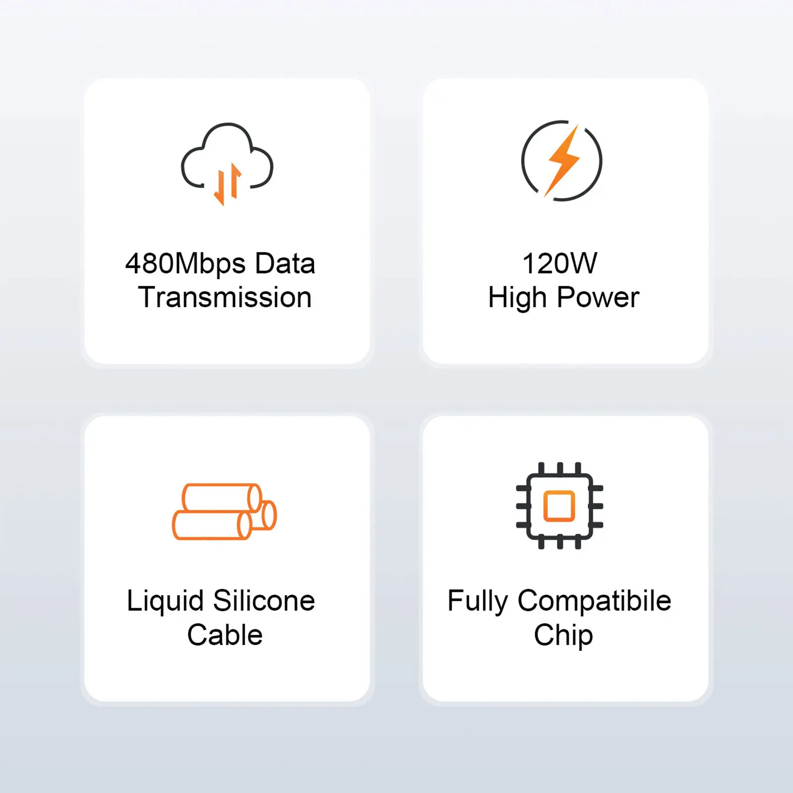 كابل USB إلى النوع C بقدرة 120 وات، كابل بيانات 1 متر/1.5 متر/2 متر، شحن سريع ونقل البيانات، متوافق مع هاتف Huawei Xiaomi Samsung