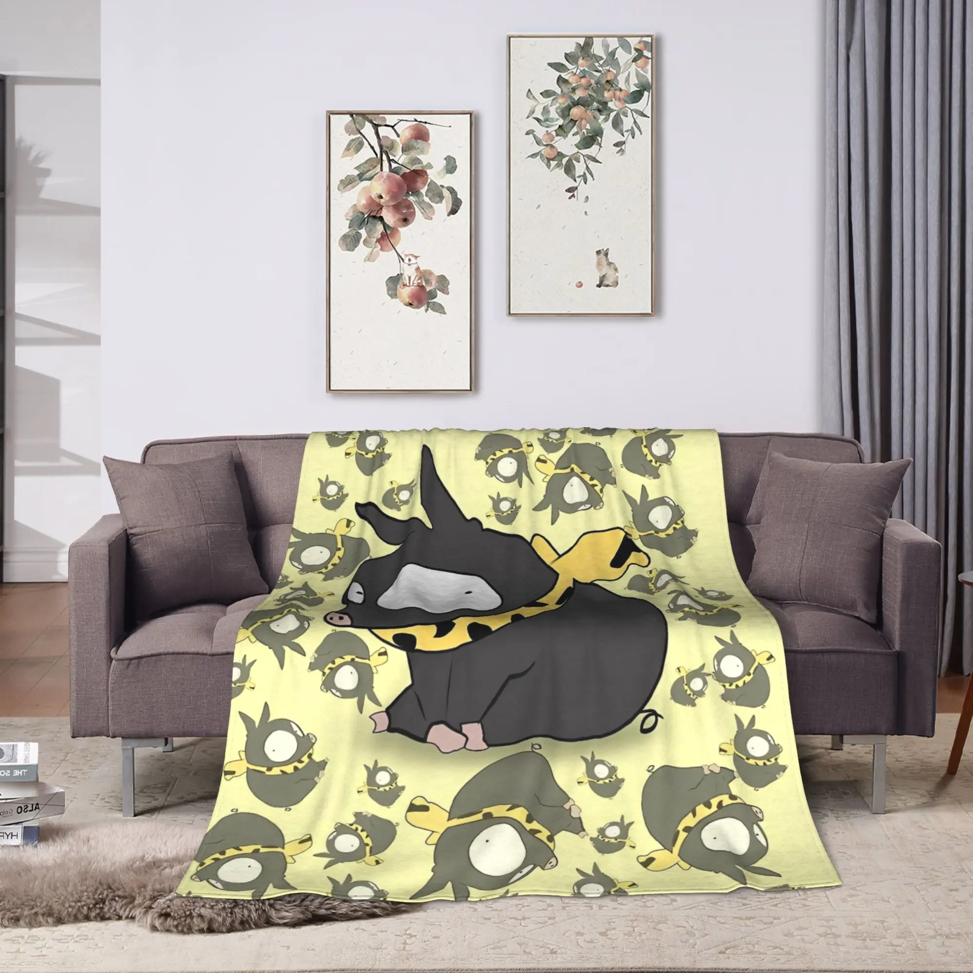 P Chan  Ranma Soft Warm Blanket  Children Plush Throw Blanket Fluffy Home Decor Flannel Bedspread Sofa Bed Cover