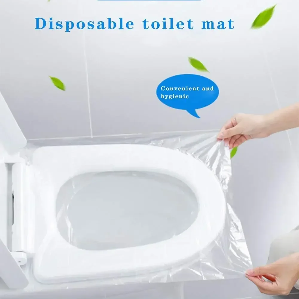 100/1Pcs Disposable Toilet Seat Cover Mat Portable Waterproof Safety Toilet Seat Pads for Travel Camping Bathroom Accessiories