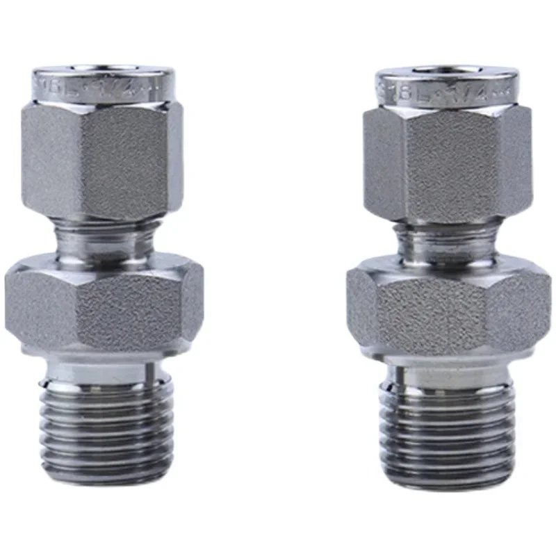 M5 6 8 10 12 14 16 18 20 متري ذكر 1/16 "-1" 2-12 مللي متر أنبوب ضغط الاتحاد 316L تركيب الأنابيب غير القابل للصدأ موصل UNF الجوز لوك #3