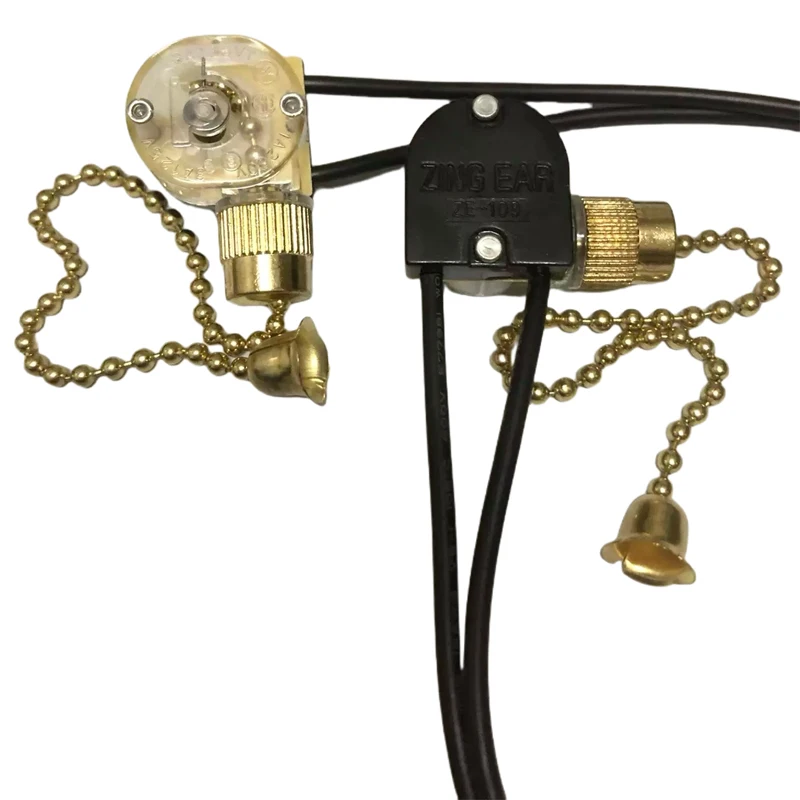 

1PCS/LOTS 100% Taiwan ZING EAR ZE-109 Zipper Pull Rope Wall Light Bedlight Headlight Desk Lamp Switch 1A250V Brand New