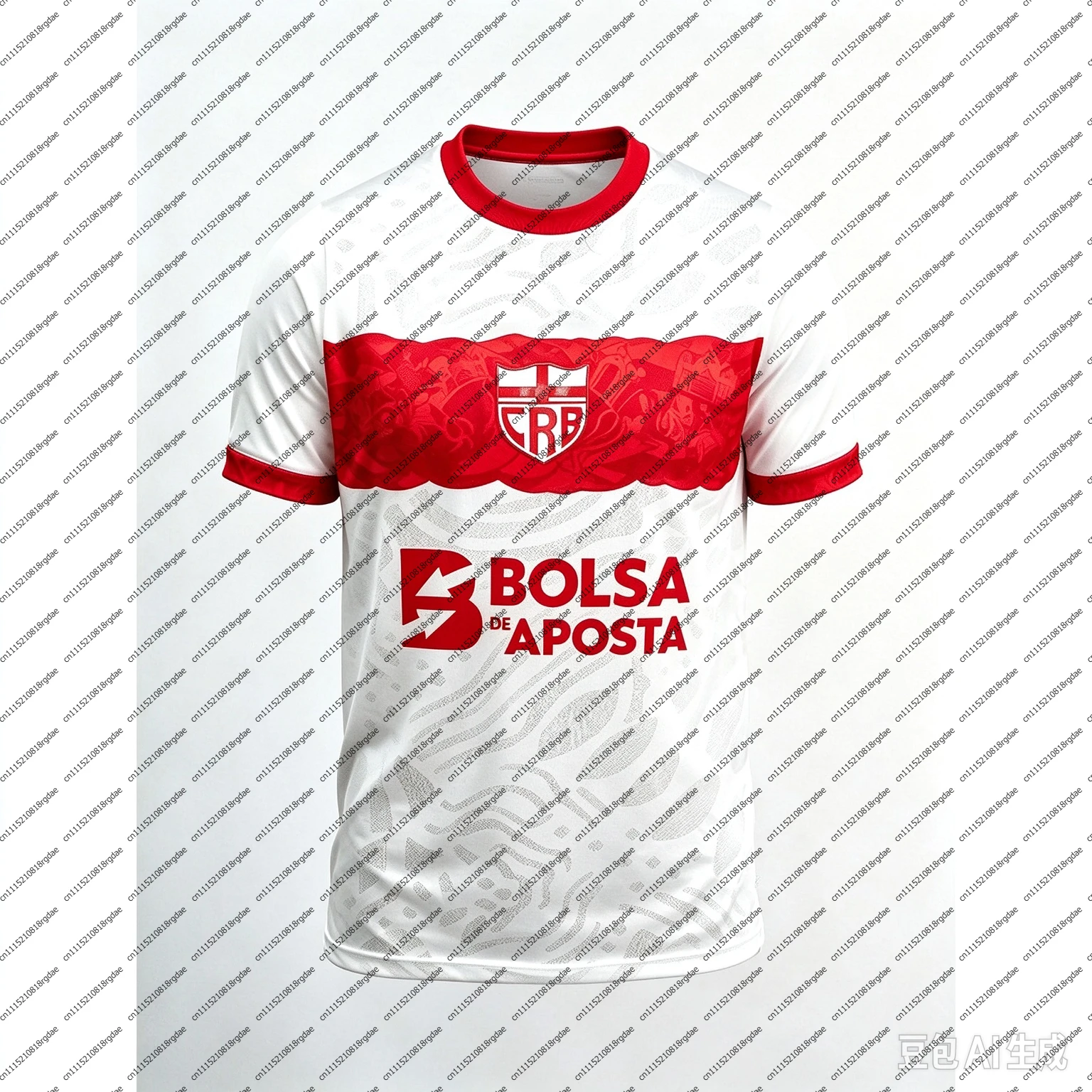 2026-27 CRB Home and Away T-Shirt with 3D Digital Print, Comfortable and Breathable Sports Casual Top