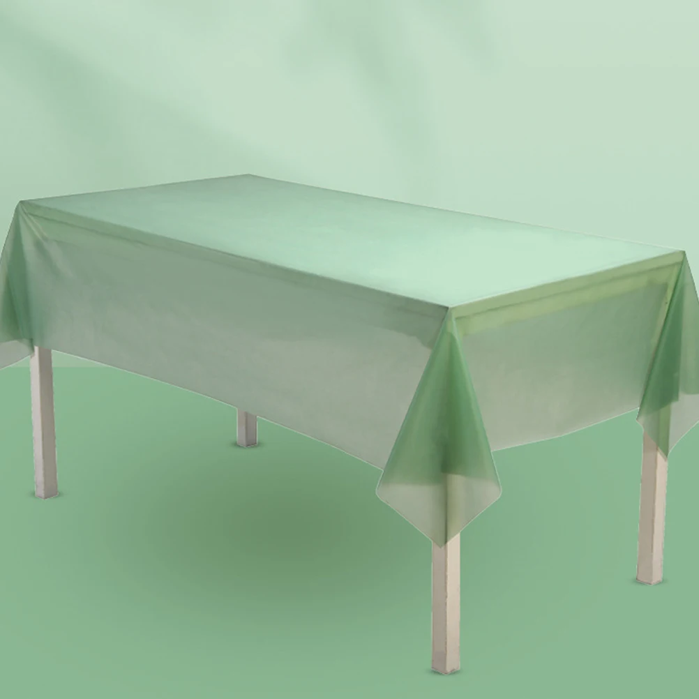 

6Pcs Pure Color Rectangular Tablecloth Foldable Table Cover for Birthday Wedding Party Gathering Picnic Supplies