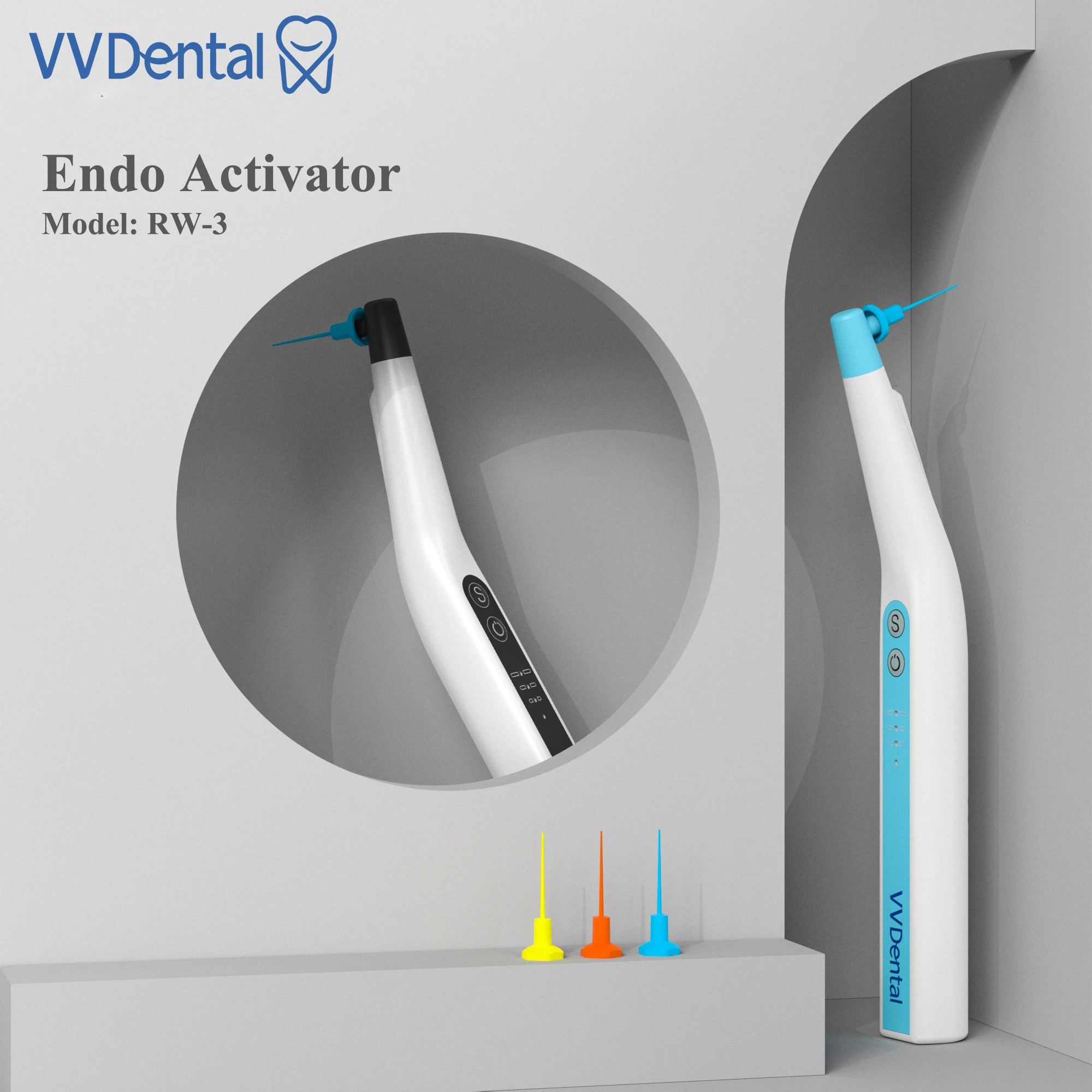 VVDental Endomotor Dental Endo Activator Sonic Irrigator Tipsy z oświetleniem LED do kanałów korzeniowych Sonic Irrigator Endo Tools