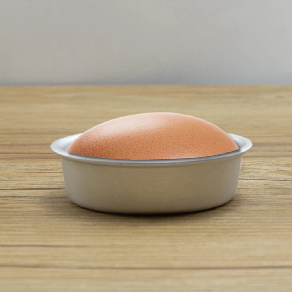 

6pcs Oval Cake Baking Molds Non-Stick Cheese Making Molds Kitchen Bread Pans Strong Anti-Rust Easy Demold Perfect For Cake