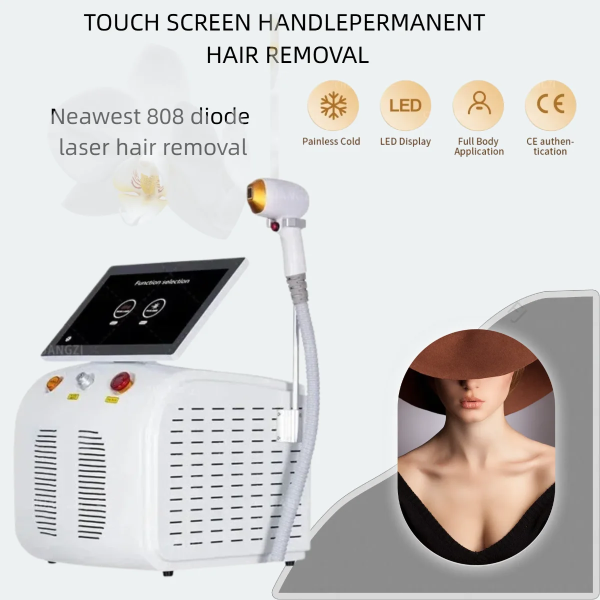 

Best Hair Removal 755nm 808nm 1064nm 3 Wavelength Semiconductor Vertical Painless Diode Laser Hair Removal Machine 2025