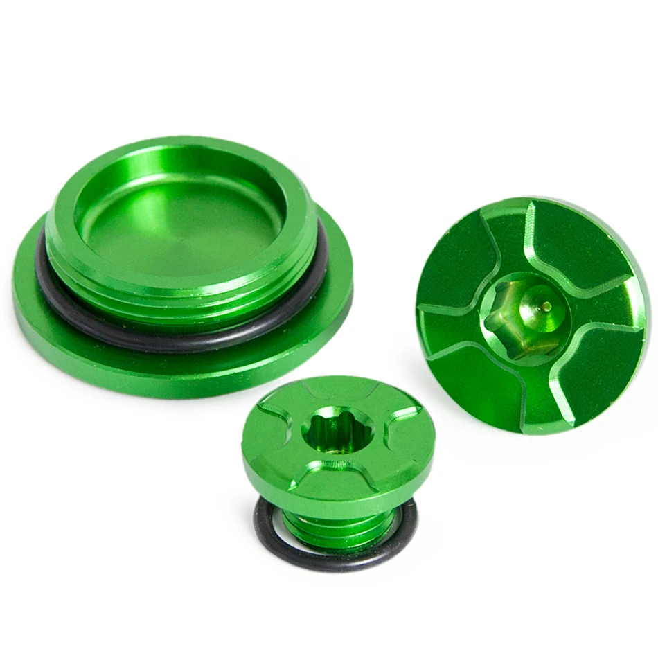 NICECNC Do Kawasaki KX250F 2011-2018 KX450F 2009-2018 KX250 KX450 2019 2020 Pokrywa rozrządu silnika Korek wlewu oleju Korek skrzyni korbowej