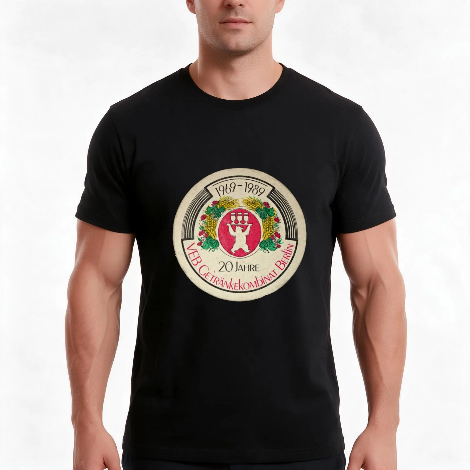East German Beer Coasters - Beer and Soda No18 T-Shirt, Summer Casual Cotton Tee, Oversized Streetwear Tops, Unisex Men Women