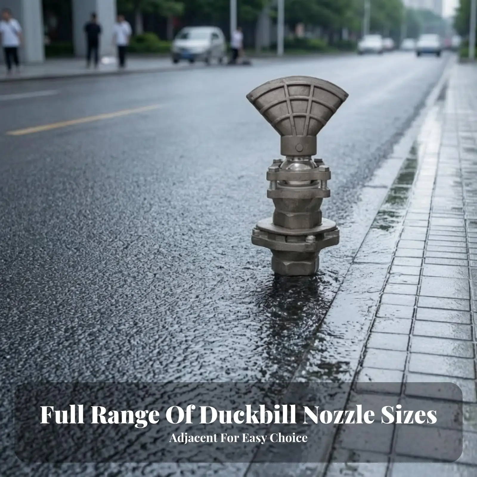 Aluminum Alloy Duckbill Sprinkler Nozzle for Water Truck Road Washing Dust Suppression Street Cleaning Adjustable Spray Head