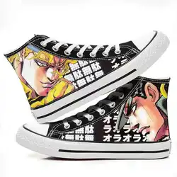 Jojos Bizarre Adventure Jonathan Joestar Canvas Fashion Shoes Casual Men Women Teengers Student Anime Plus Size 35-44