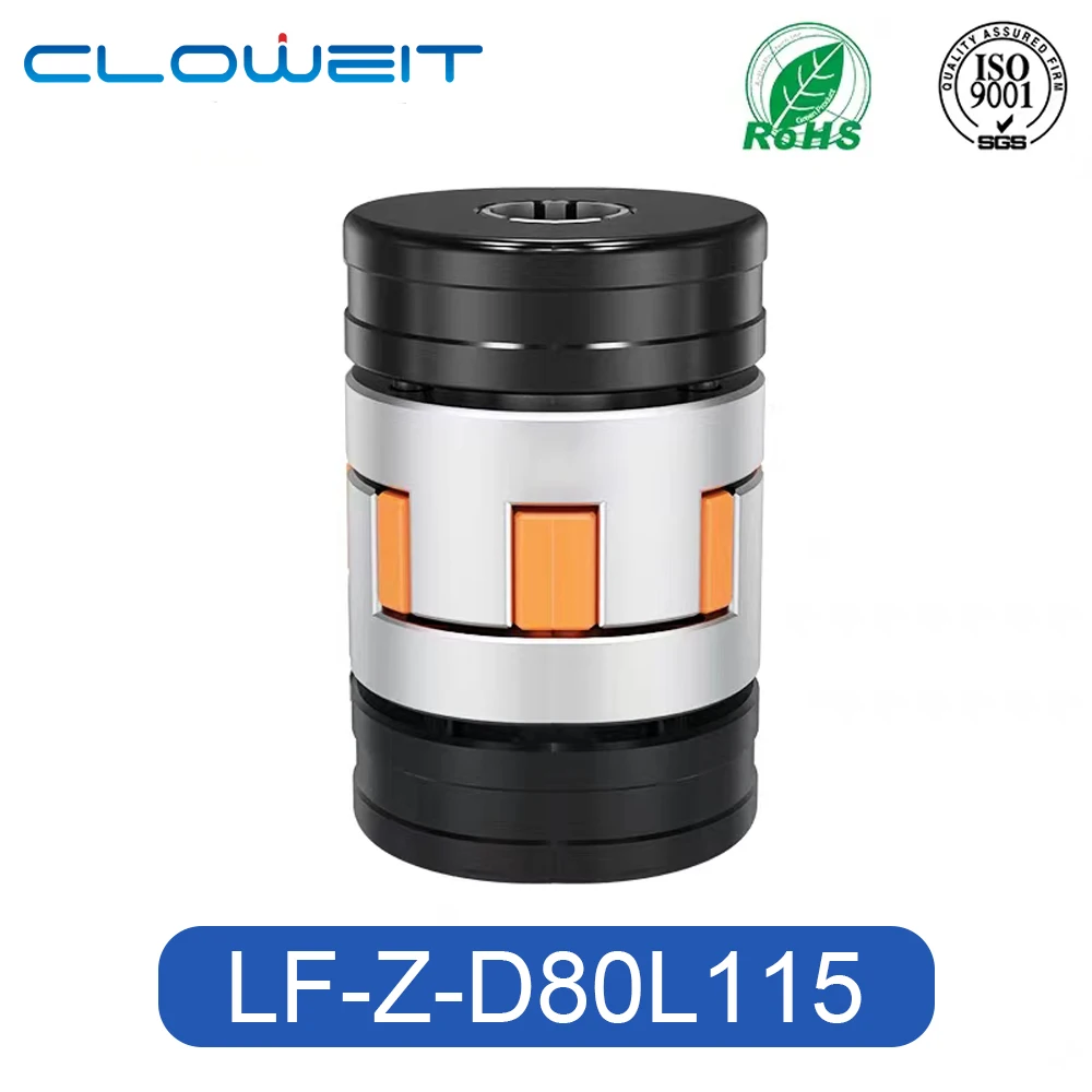 

Cloweit LF-Z-D80L115 High Torque Shaft Coupler 4 Jaw Locking Assembly Flexible Plum Coupling for Cynchronous Motors