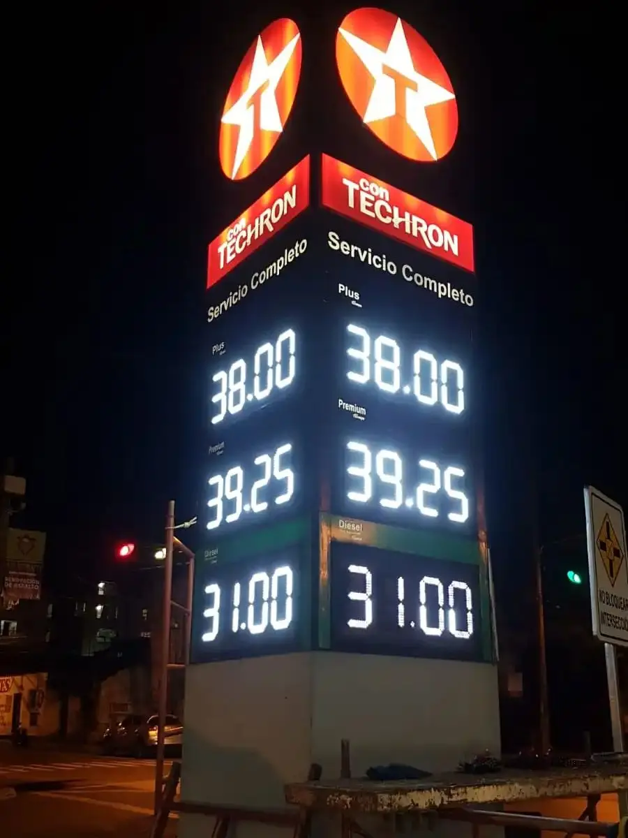 12 Inch Large Digital LED Module Display Ultra Brightness Outdoor Gas Station Number Segment Sign for Business Use