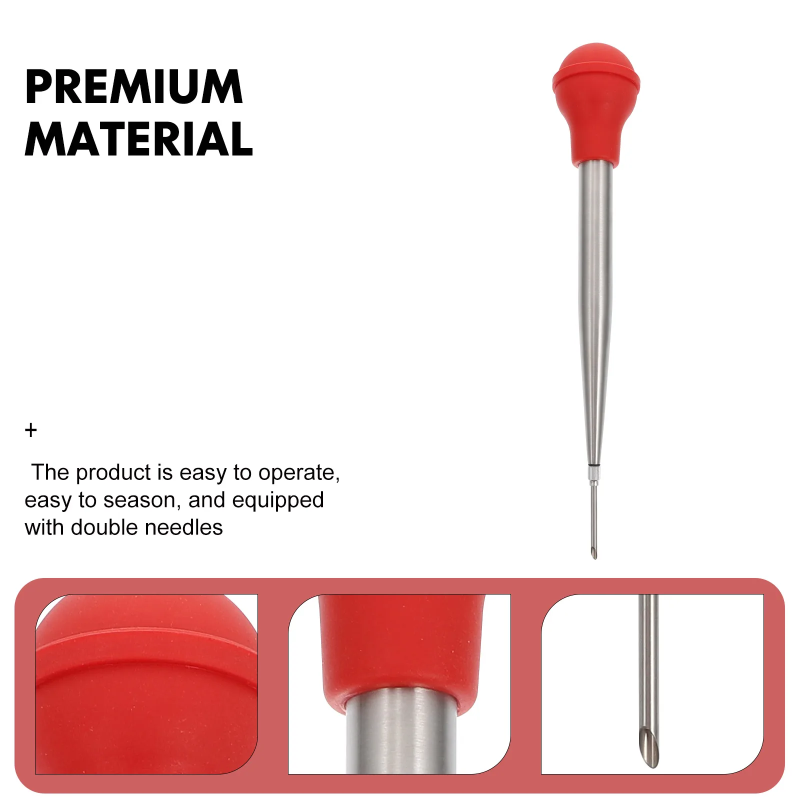 

Turkey Seasoning Basting Sauce Injector Meat Kitchen Meat Injector Needle Silica Gel Tube BBQ Tool Kitchen Gadgets