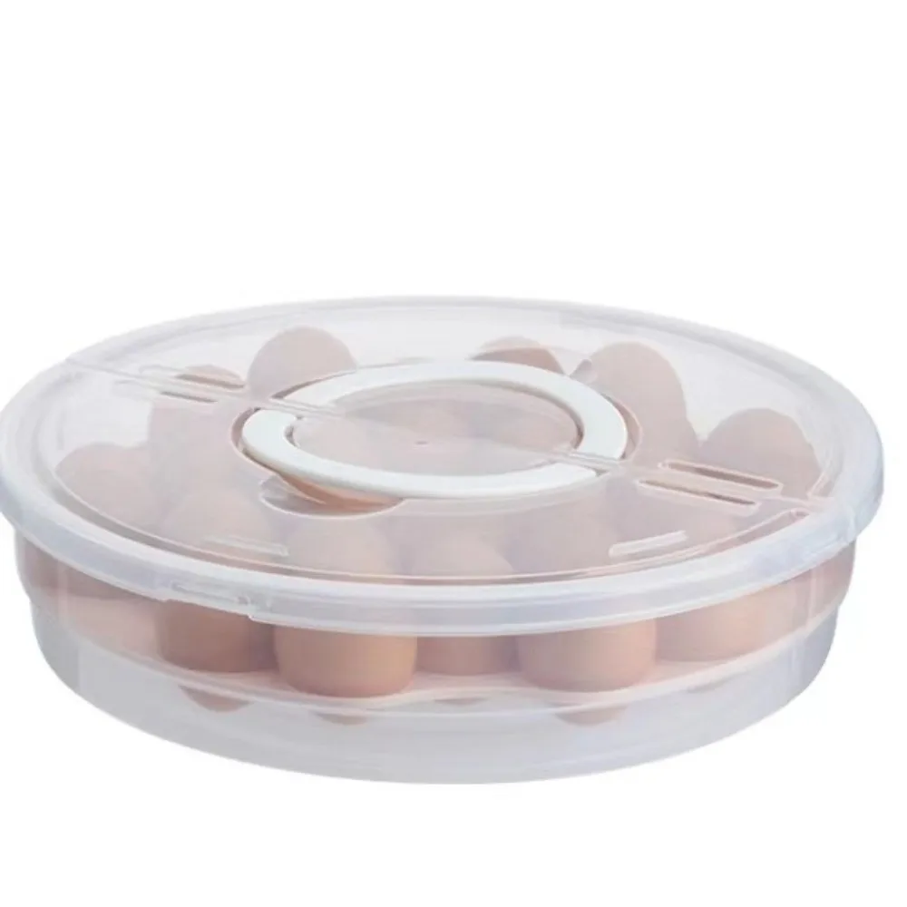 Clear Dumplings Organizer Multilayer Reusable Food Storage Container Space Saving With Sealed Lid Refrigerator Organizer Bin